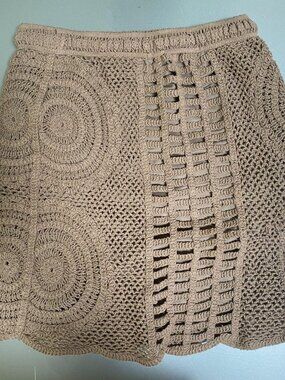 Vintage Havana Women's Brown and Tan Skirt